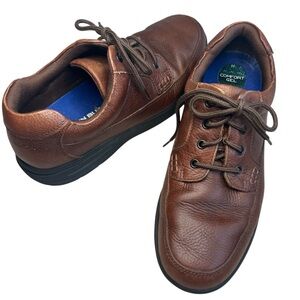 Men's Lace Up Oxfords Nunn Bush Leather Shoes 12M Brown/Cognac Comfort Gel Sole